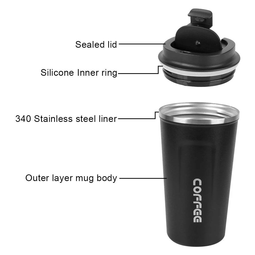 High Quality 304 Stainless Steel Thermos Coffee Mug | Vacuum Flasks and Thermoses | BPA Free and Leakproof