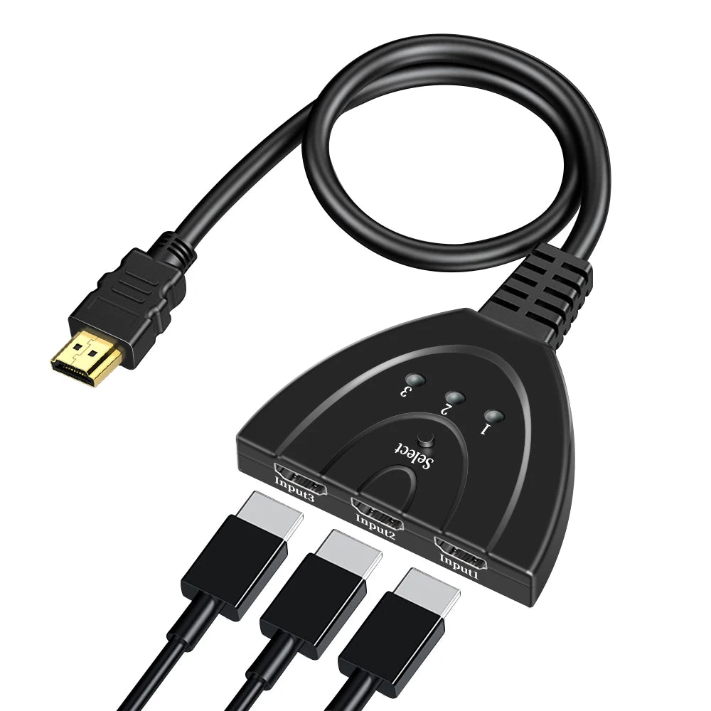 HDMI-compatible Switch KVM Splitter 4K 2K 3D 3 input 1 Output Mini 3 Port VIdeo Switcher Hub 1080P For DVD HDTV Xbox PS3 PS4