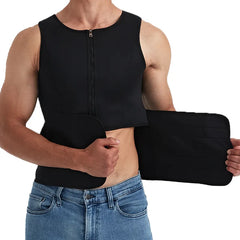 Men Body Shaper Waist Trainer Sauna Suit Sweat Vest Slimming Underwear Weight Loss Shirt Fat Burner Workout Tank Tops
