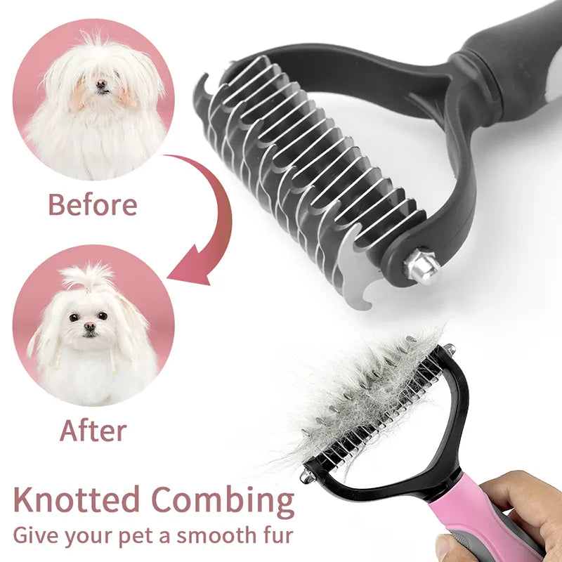 Durable and High-Quality Stainless Steel Pet Hair Shedding Trimmer Combs