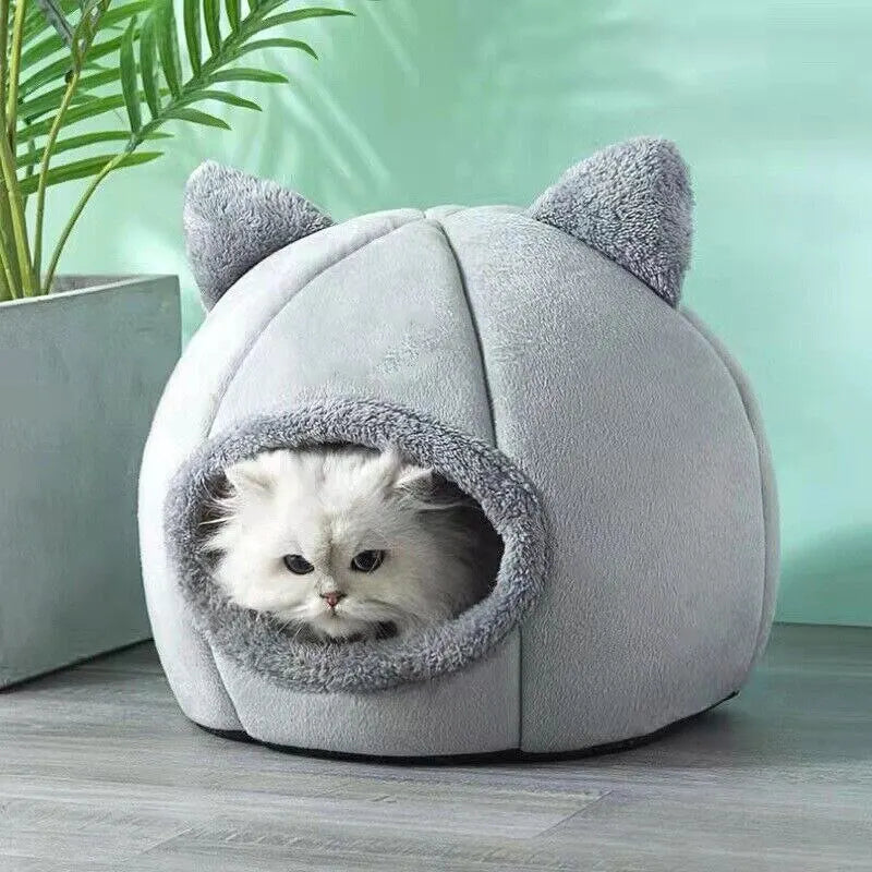 High-Quality Plush Pet Tent Cave Bed: Cozy Retreat for Cats and Small Dogs
