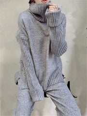 High Quality Gorgeous Elegant Women's 2 Pieces Knitted Tracksuits Outfits