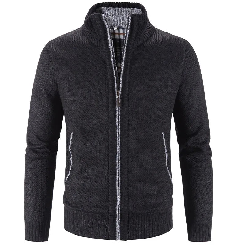 High Quality Luxury Men's Casual Slim Fit Knitted Cardigans Sweaters