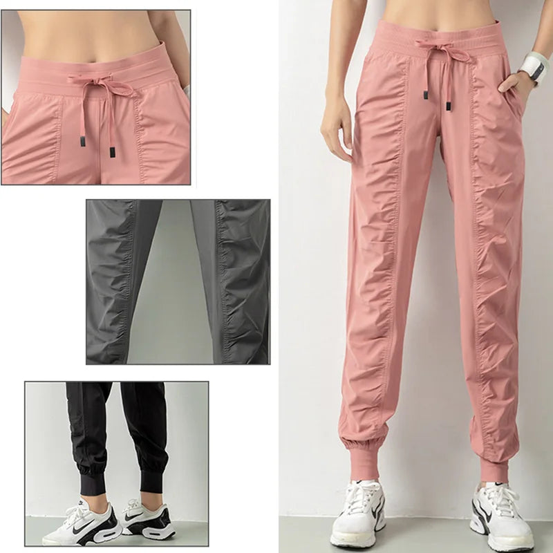 High Quality Women's Sports Athletic Pockets Quick Dry Sweatpants