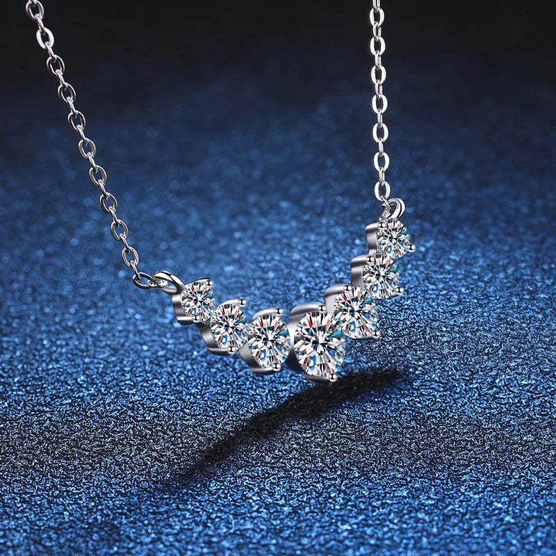 Dazzling Sparkling 5CT VVS1/D Moissanite Necklace for Women GRA Certificate