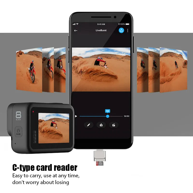 USB 3.1 Type-C to Micro-SD TF Adapter Card Reader