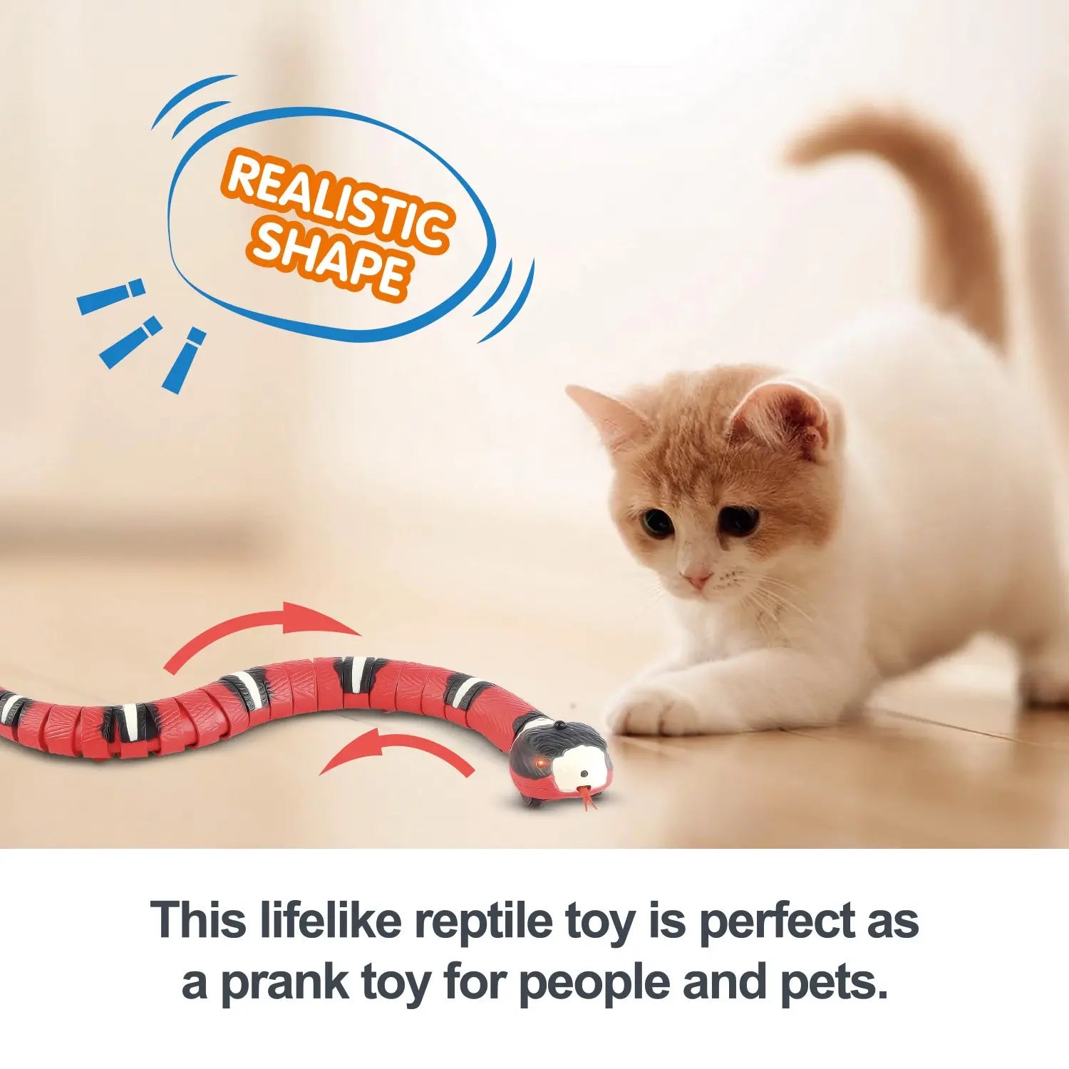 Smart Sensing Cat Toys Interactive Automatic Electronic Snake Cat Teaser