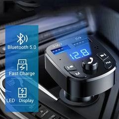 Car MP3 Player with Dual USB Fast Charger and Bluetooth 5.0