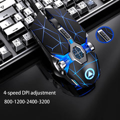 Ergonomic Wired Mechanical Gaming Mouse RGB Mute Mouse LED Backlit 3200dpi 6 Button USB