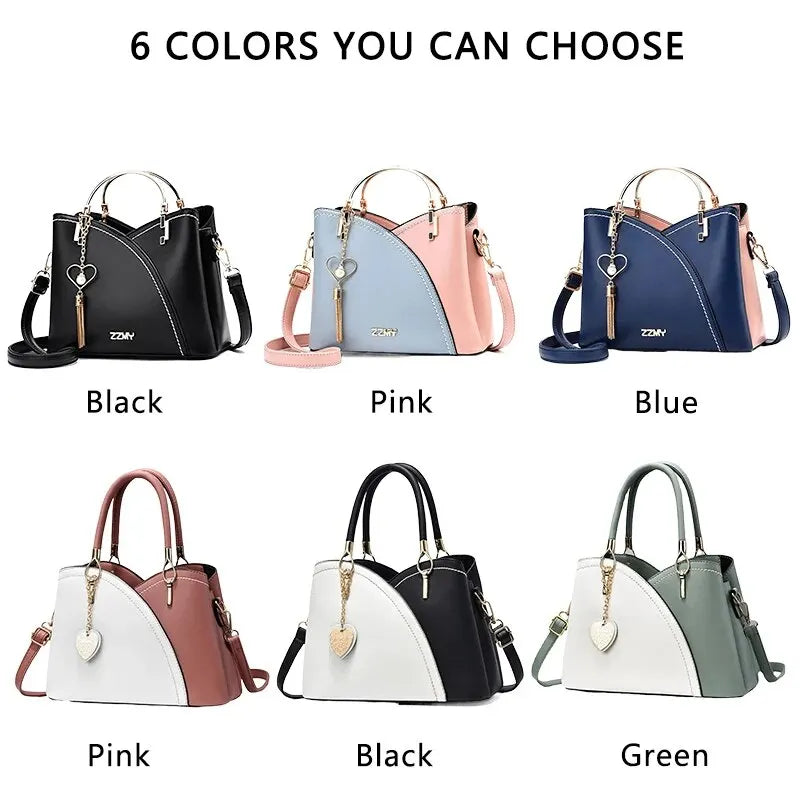 Gorgeous High Quality PU Leather Patchwork Tote Bags Crossbody Shoulder Bags