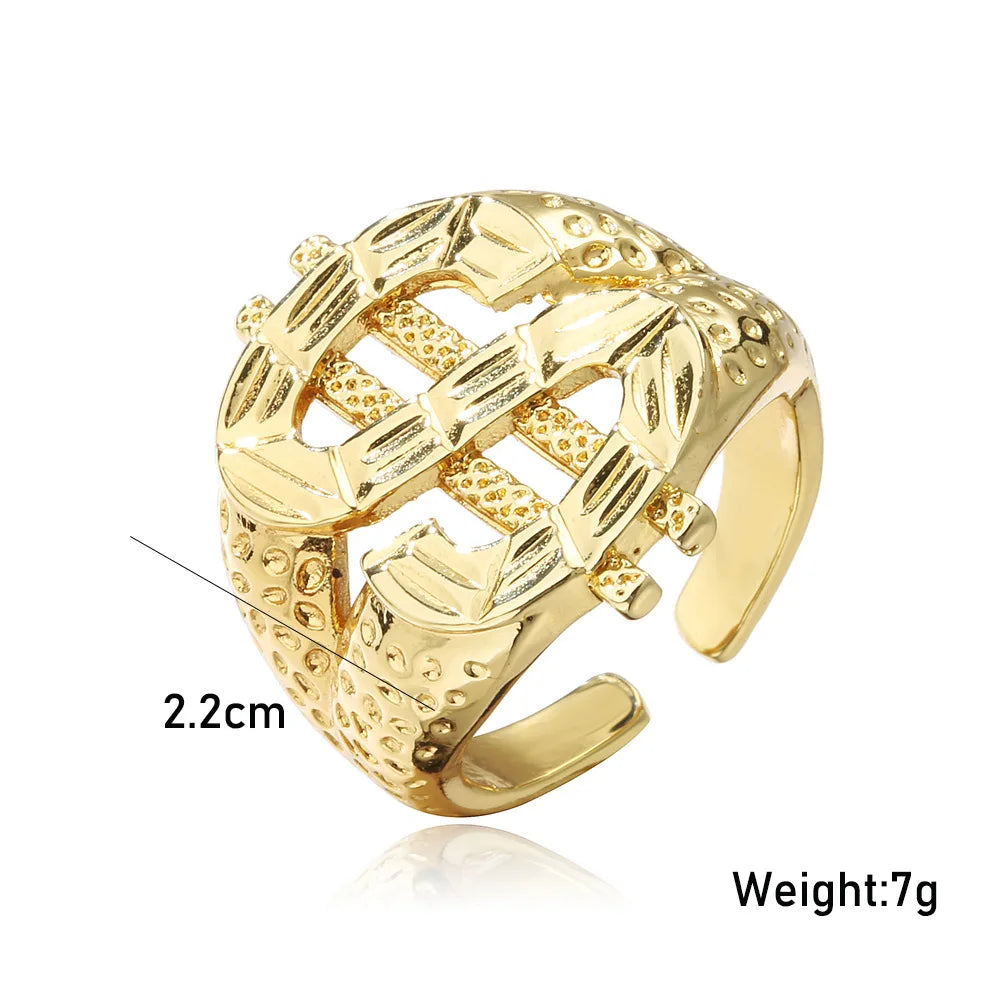 Luxury Trendy Dollar Sign Ring for Women & Men Resizable