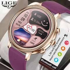 LIGE 1.39" Luxury Smart Watches For Women Bluetooth Call Life Waterproof