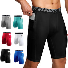 Top Quality Men's Sports Performance Compression Quick Dry Breathable Legging Shorts with Pocket