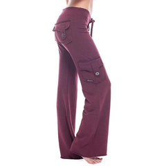 Fashion Stylish Women's Cargo Sweatpants Strong Elastic Wide Leg Straight Sweatpants