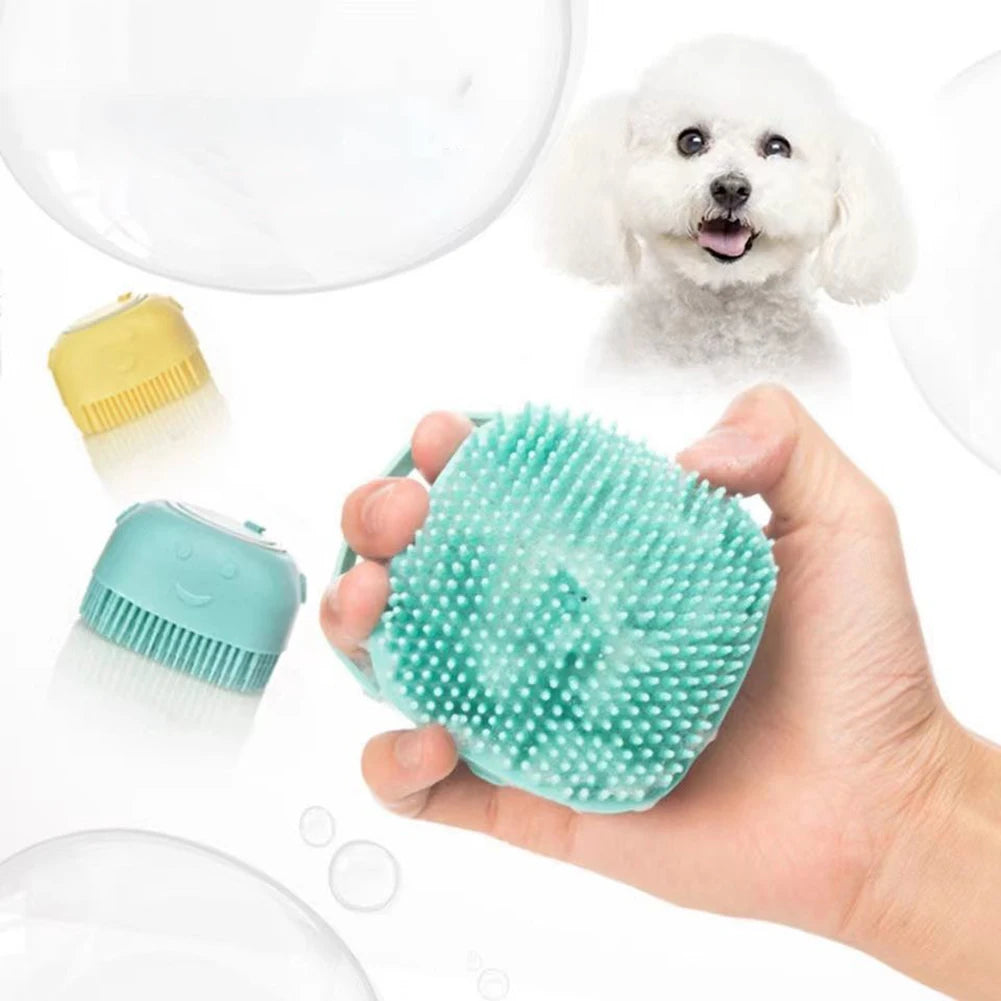 Soft Silicone Bath Massage Gloves Brush for Dogs and Cats