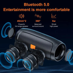 Outdoor Bluetooth Speaker Dual Speaker Stereo TF/USB Playback FM Voice Broadcasting Portable Subwoofer 50 Wireless Speaker