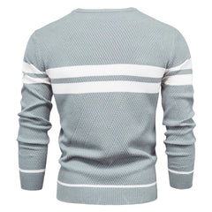 High Quality Fashion Men Casual Cotton Wool Knitted Patchwork Sweaters
