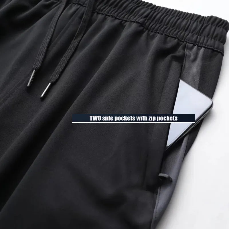 High Quality High Performance Men's Sport Athletic Sweatpants With Zipper Pockets Dry Fit Breathable Sportwear