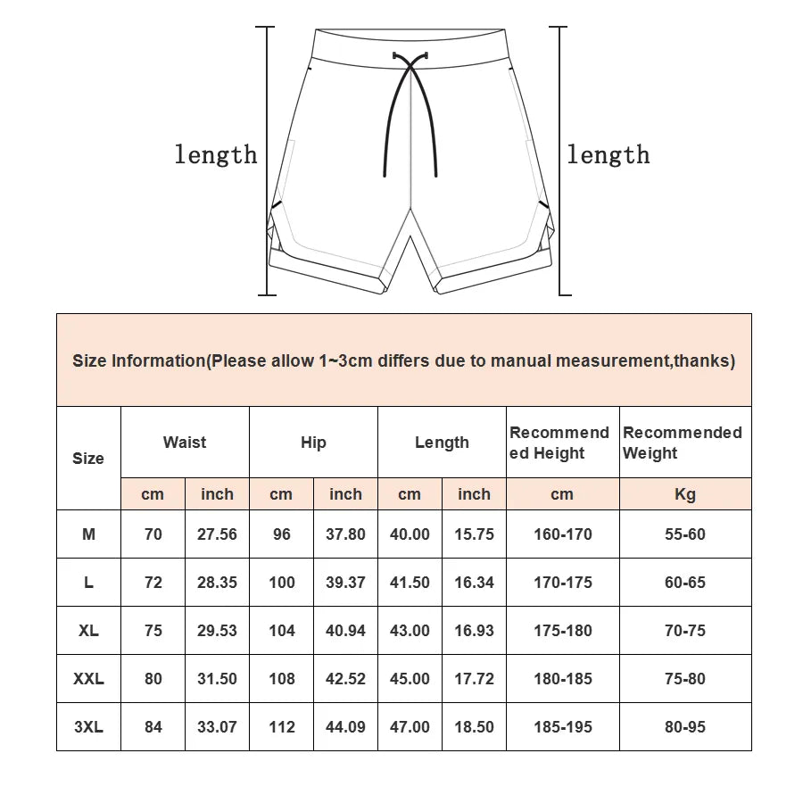 High Quality Men's All Trainings Shorts Quick Dry Workout Training Gym Fitness Jogging Beach