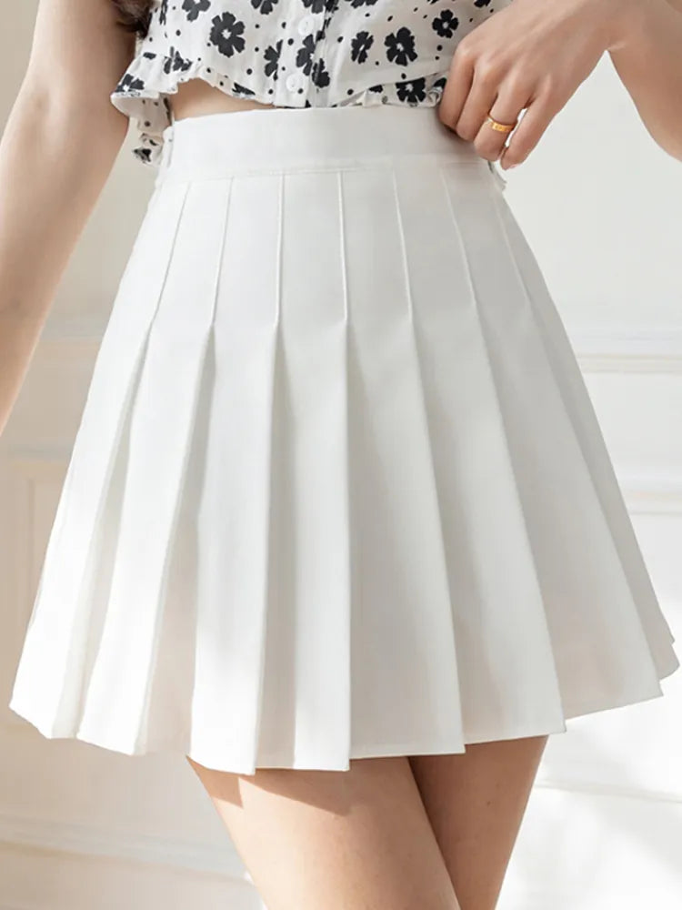 Gorgeous Elegant High Waist Zipper Y2K Pleated Skirts