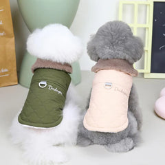 Waterproof Fur Collar Dog Jacket | Winter Warm Fleece Clothes for Small Dogs