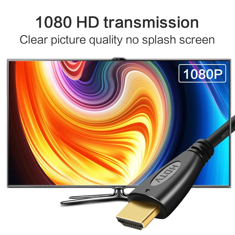 FSU HDMI-Compatible Cable: Gold-Plated 1.4 4K 1080P 3D Cable for HDTV Splitter Switcher