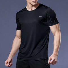 Men's Jersey Sports Fitness Quick Dry Breathable Compression T-Shirt