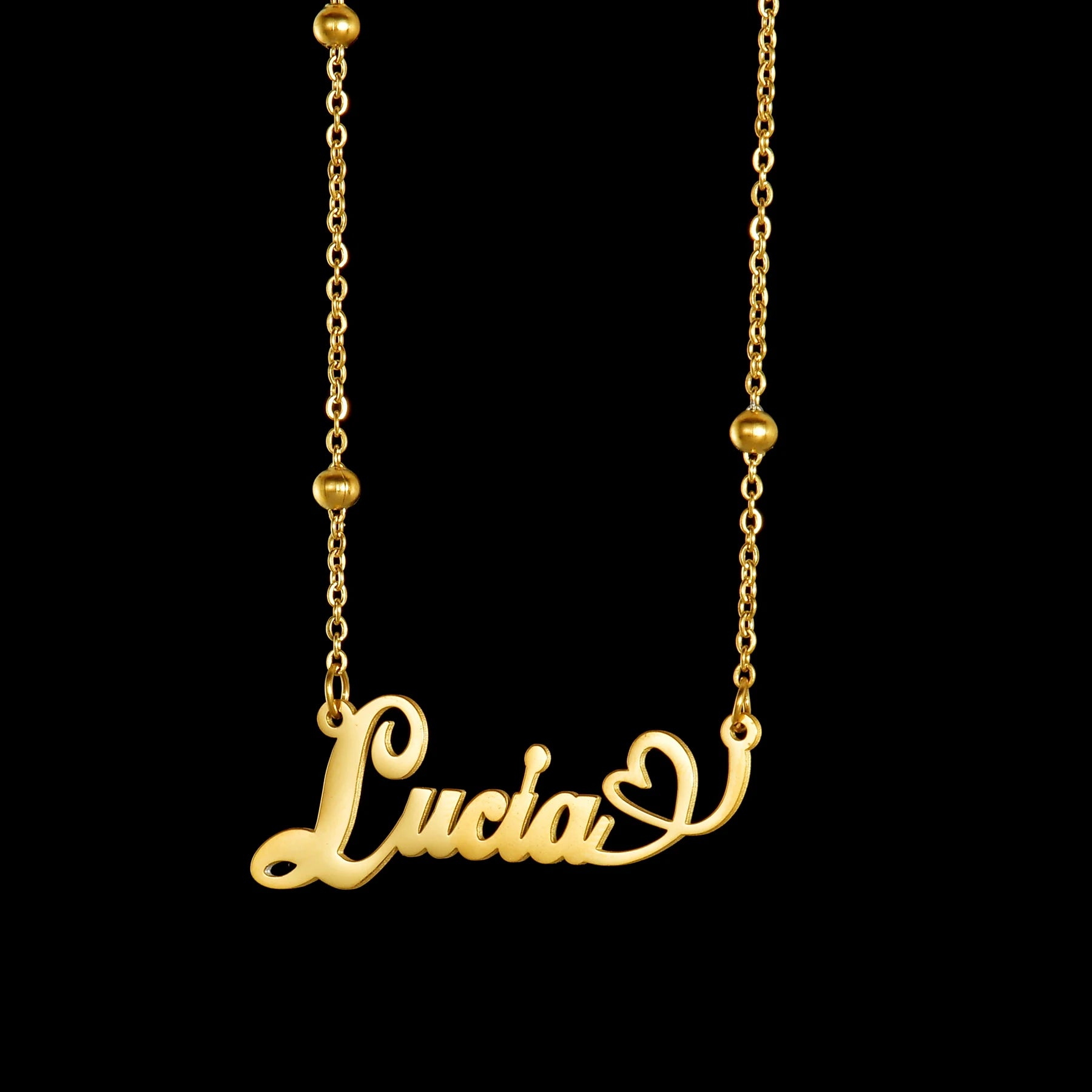 Stunning Stainless Steel Personalized Name Necklaces with 18K Gold Plating