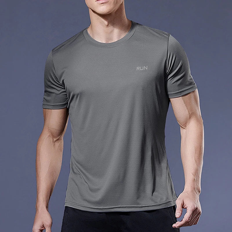 Men's Jersey Sports Fitness Quick Dry Breathable Compression T-Shirt