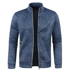 High Quality Men's Casual Cashmere Zipper Knit Long Sleeves Sweater Jackets
