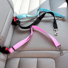 Durable Adjustable Pet Car Seat Belt with Stainless Steel Hardware | Safety Harness for Dogs and Cats"