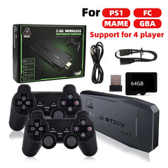 M8 4K Video Game Console with 2.4G Double Wireless Controllers Retro Gaming 10000 Games 32G/64G/128G