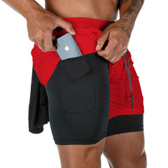 High Quality Men's All Training Fitness Gym 2 in 1 Quick Dry Breathable Sports Shorts