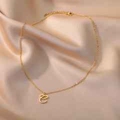 Exquisite Elegant Heart Initial Letter Pendant Necklace