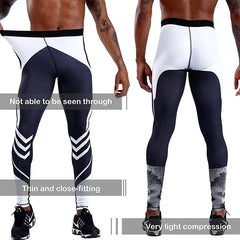 High Performance Men's Sports Athletic Compression Leggings Pants Dry Fit Breathable