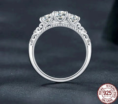 Sparkling Vintage 1.1CT VVS1/D  Moissanite Ring | GRA Certificate