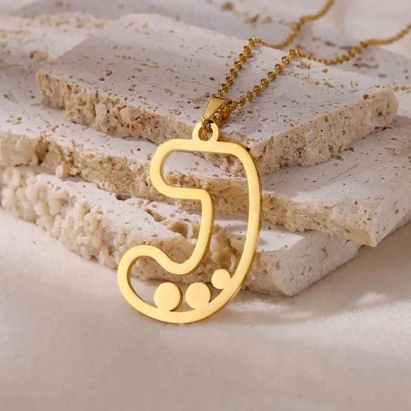 Gorgeous 18K Gold Plated Hollow Initial Letter Pendant Necklaces