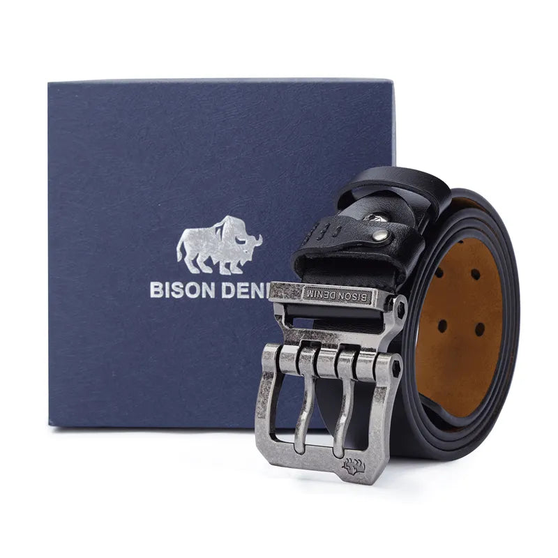 Luxury High Quality Men Genuine Leather Pin Buckle Vintage Jeans Belts