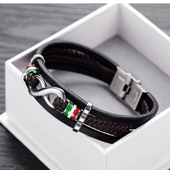 Gorgeous Braided Leather Wrap Bracelet for Men