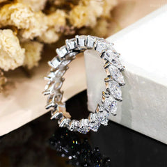 Gorgeous Luxury 7CT VVS1/D Marquise Cut Moissanite Wedding Ring | GRA Certificate