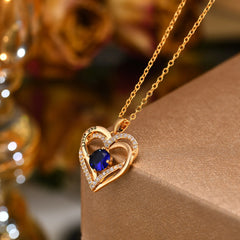 New Arrival - Exquisite Dazzling Heart Pendant CZ Birthstone Necklace