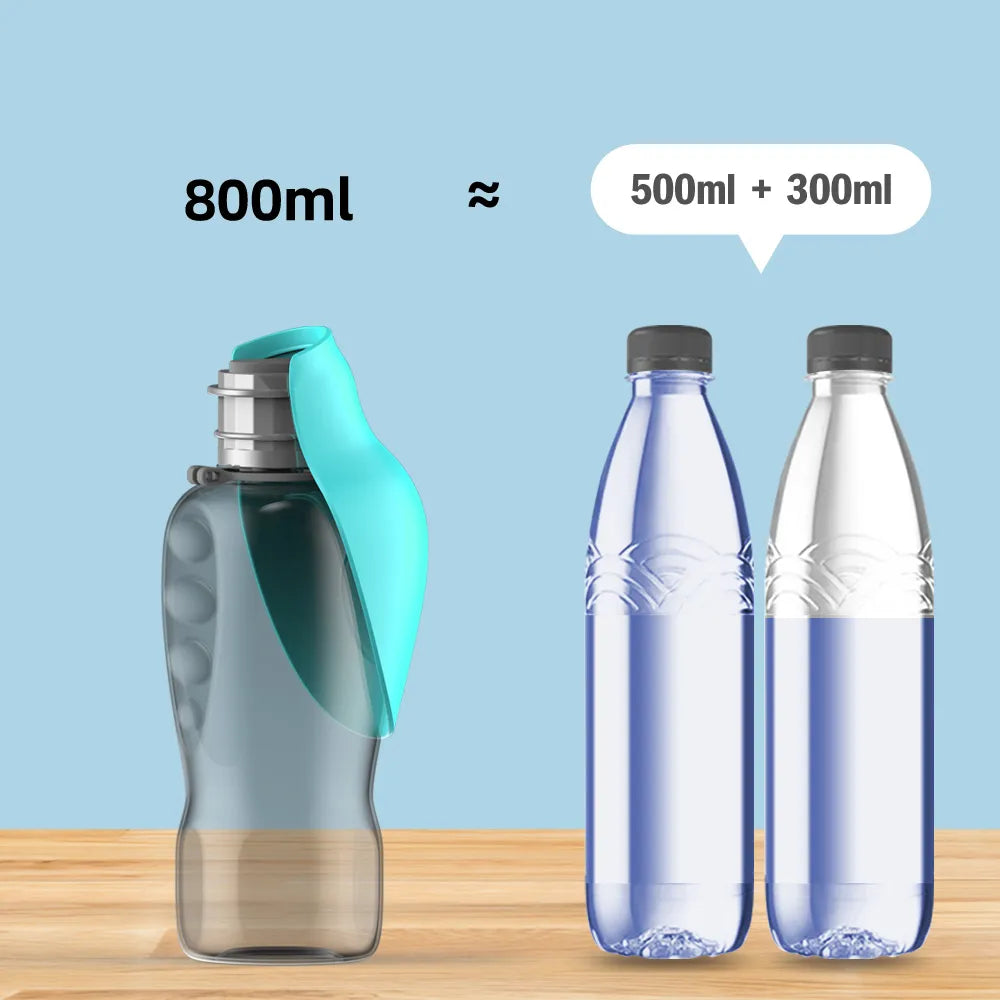 800ml Portable Dog Water Bottle For Small Medium Big Dogs
