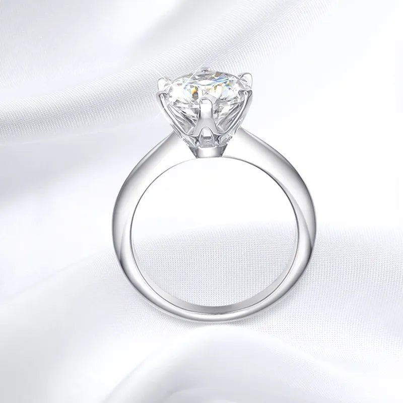 Luxury Brilliant 5CT VVS1/D Moissanite Wedding Ring | GRA Certified