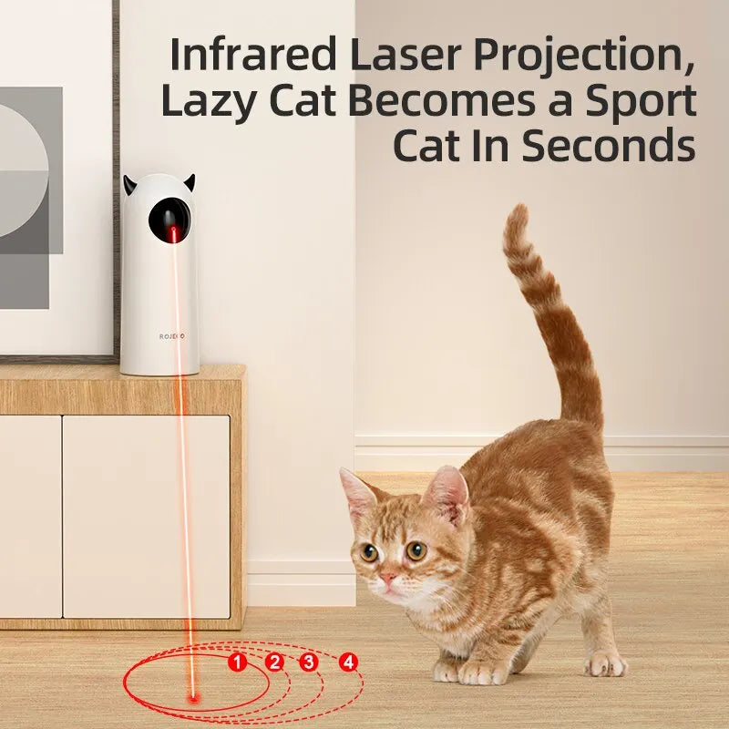 ROJECO Automatic Cat Toys Interactive Smart Teasing Pet LED Laser