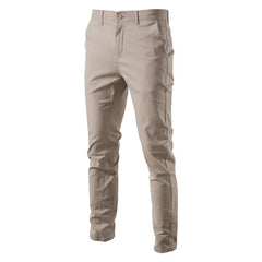 High Quality Men's Casual Classic Slim Fit Cotton Pants Trousers