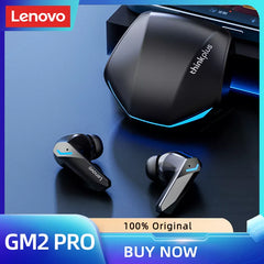 Lenovo GM2 Pro Sports Gaming Earbuds 5.3 Bluetooth Wireless Earbuds Low Latency HD Call Dual Mode with Mic
