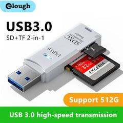 2 in 1 USB 3.0 Card Reader Micro SD Card Reader For Laptop PC