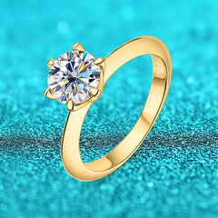Sparkling 3CT Real Moissanite Engagement Ring | GRA Certified