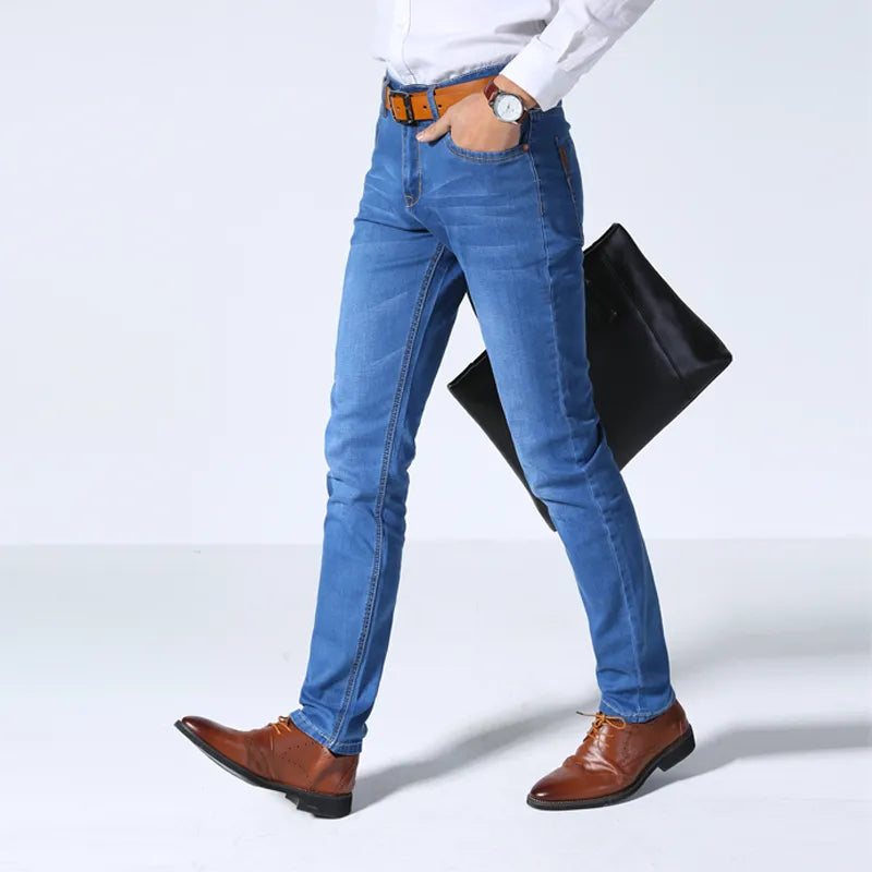 Classic Style Men Casual Stretch Slim Denim Jeans