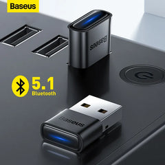 Baseus USB Bluetooth Wireless 5.1 Adapter Dongle for PC Laptop Wireless Speaker Audio Receiver USB Transmitter